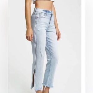 Revolve Pistola Charlie High Rise Straight Leg
Side Leg Zipper Jeans Sz 26